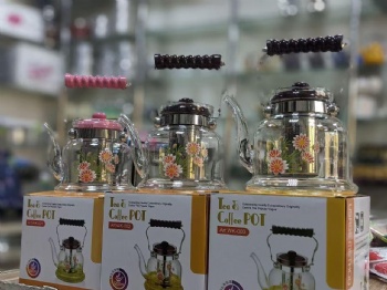 High Borosilicate Heat-Resistant Glass Teapot with Stainless Steel Filter