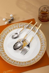 Fork & Spoon Set Gold Silver Spoons Forks - F