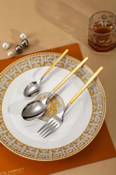 Fork & Spoon Set Gold Silver Spoons Forks - G