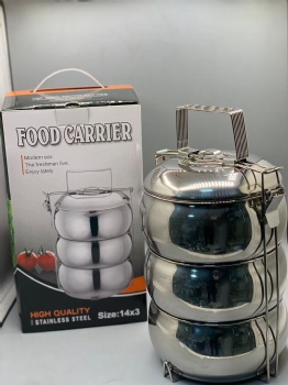 Stainless Steel Lunch Box Insulated Tiffin Multi-layer Packing Box 2/3/4 Layer Round Shape Food Storage Heatable Tiffin Box