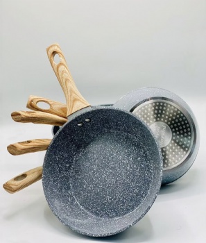 Premium Eco Friendly Maifan Stone Non Stick Frying Pan Induction Compatible Flat Bottom Skillet for Home Kitchen Soup Stock Pots