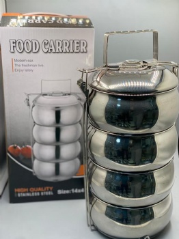 Stainless Steel Lunch Box Insulated Tiffin Multi-layer Packing Box Multi Layer Round Shape Food Storage Heatable Tiffin Box