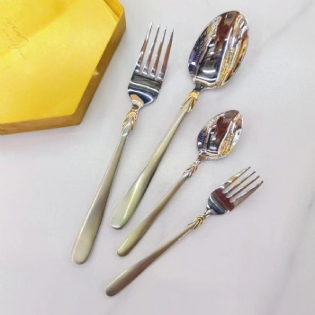 Fork & Spoon Set Gold Silver Spoons Forks - K
