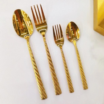 Fork & Spoon Set Gold Silver Spoons Forks -  M