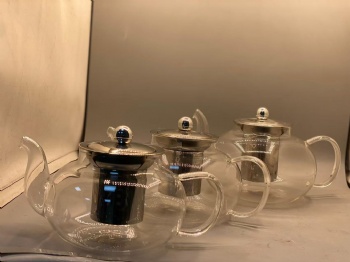 Teapot High Borosilicate Heat Resistant Glass Tea Pot with Infuser Stovetop Safe Tea Kettle Flower Tea Pot