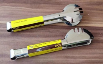 Kitchen Serving Buffet Food Tong Set Stainless Steel Pasta Tong Metal Kitchen Utensil Spaghetti Tongs
