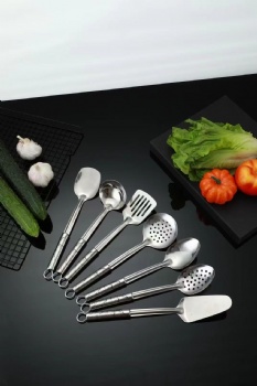 Kitchen Cooking Tools Food Grade Baking Cookwares Tool Kitchenware Accessories Stainless Steel Utensil Set with Stand