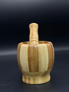 Kitchen Small Tool, Solid Wood Garlic Pounding Jar, Traditional Grinding Creativity, Manual Wooden Medicine Garlic Masher
