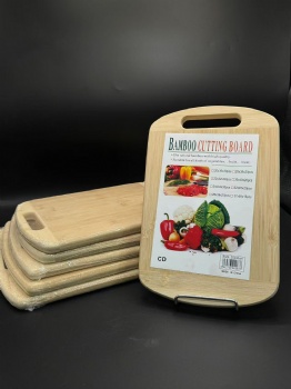 Vegetable Meat Organic Bamboo Cutting Board Bambu Chopping Blocks Set With Handle for Kitchen