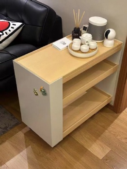 Rectangular Simple Coffee Table Wooden Side Table Tea Table with Storage Shelf for Living Room,Office