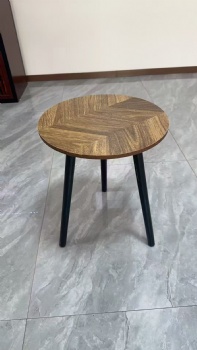 Wooden Round Side Tables Small Retro Coffee Sofa End Tables Lamp for Living Room Office