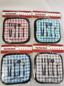 Hot Selling Hanging Pot Holder Mat for BBQ Cooking Baking Blanks Heat Resistant Polyester Pot Holder