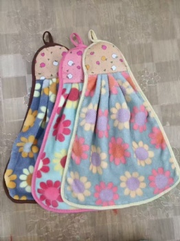 Fast Dry Soft Dish Wiping Cleaning Cloth for Kitchen Bathroom Use Hand Towel Hanging Kitchen Hand Dry Towel