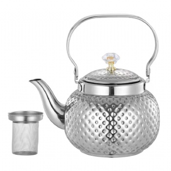 Stainless Steel Tea Pot Embossed Water Pot Water Kettle Set With Infuser