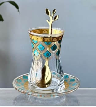 Palace Wedding Middle East Turkey Style Party Festival Use Glass Mug With Handle