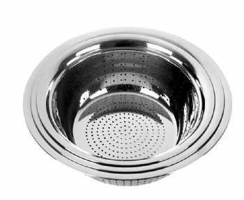 Sainess Steel Basin Fruit Wash Colander Rice Wash Sieve Kitchen Basket Colander