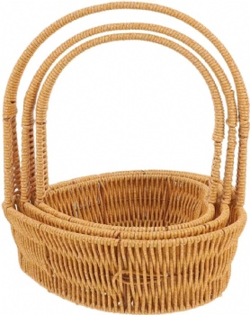 Custom Basket Weave Fabric Nature Open Weaving Storage Basket Home Decoration Weaving Packing Basket