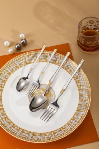 Fork & Spoon Set Gold Silver Spoons Forks - C